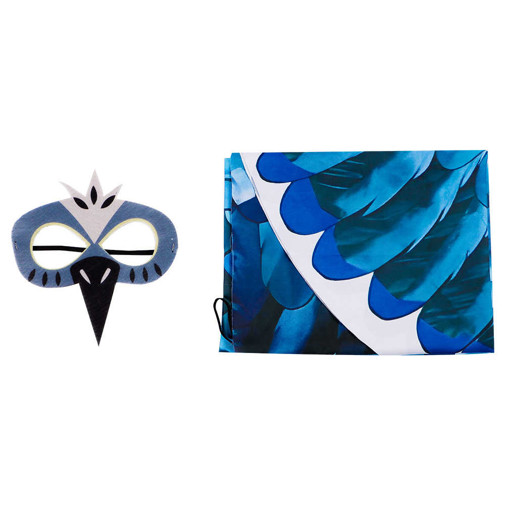 진한 파란색 날개 + 마스크