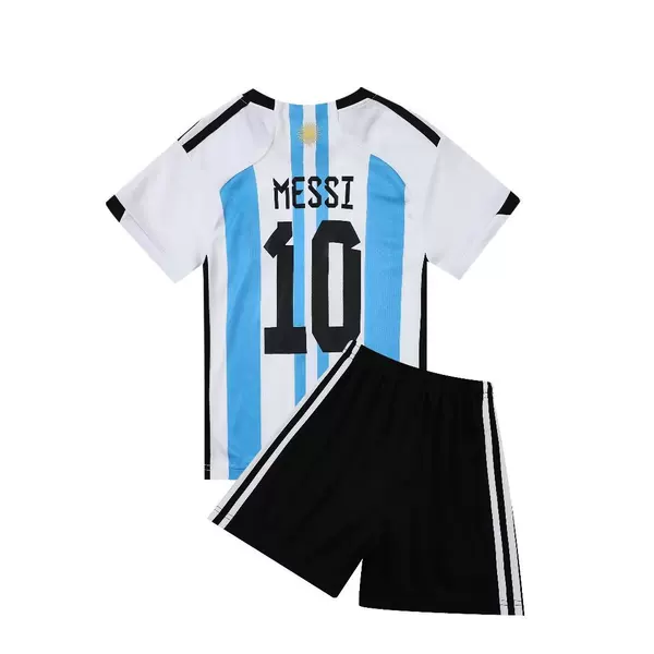 22-23 Argentina Home No. 10 Messi Football Uniform Kidsren's Adult Jersey Kidsren's Clothing Size 16-2XL