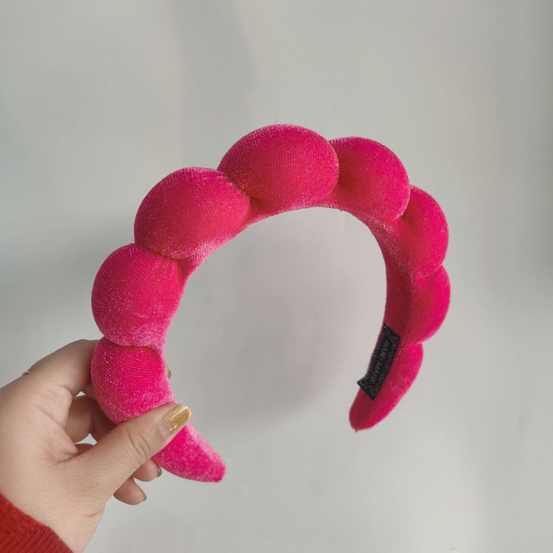 Diadema de Esponja tipo Nube de Tela para Lavado de Cara