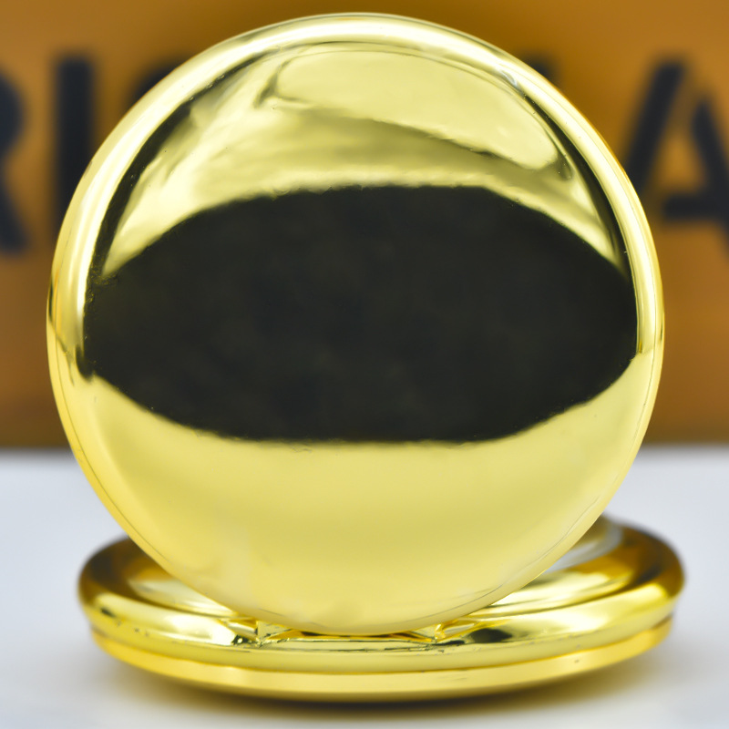 Factory wholesale retro flip necklace watch cross-border commemorative gift large quartz smooth pocket watch hanging watch accessories