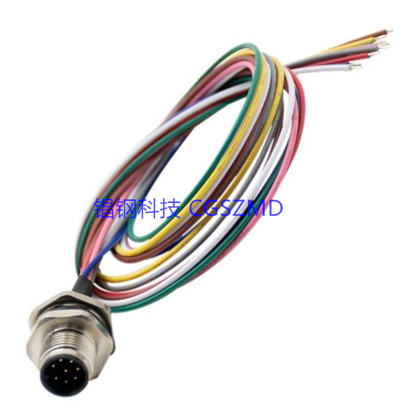 M12 Cable Connector, 5m Plug 3 Poles   M12 ����������5����