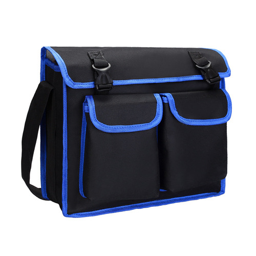 Large-capacity single-shoulder crossbody Oxford cloth reinforced electrician, carpenter canvas wear-resistant tool bag, supports bulk purchase