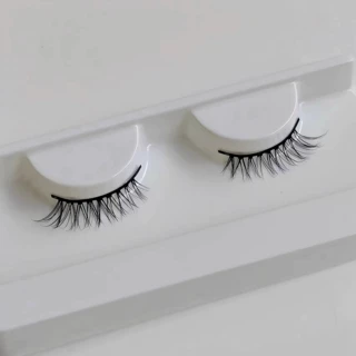 自然假睫毛女短款3D水貂毛裸妆眼睫毛交叉内短外长仿真NL系列黑梗