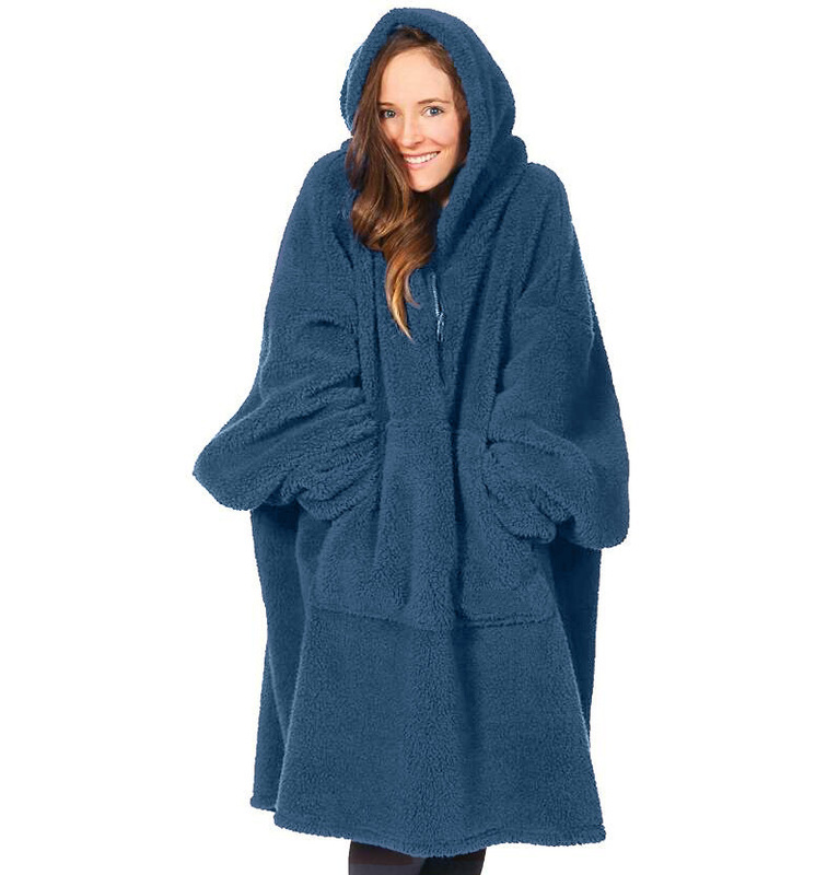 Winter 2021sherpa short zipper lambswool hoodie casual lazy blanket sweater