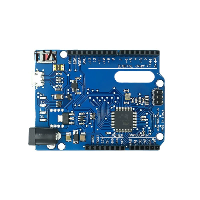 Плата разработки Leonardo R3 atmega32U4, с синим кабелем данных