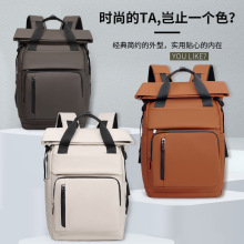 跨境商务双肩包男士户外旅行大容量运动背包通勤时尚学生皮膜书包