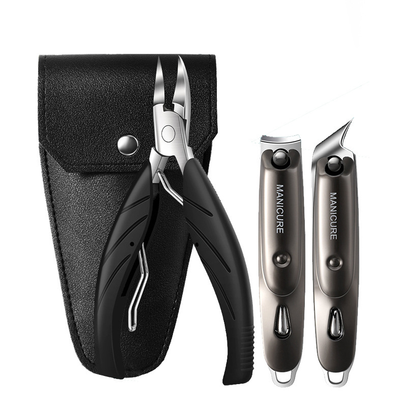 Tintinera de uñas oblique pinza de uñas pedicura pie muerta cortina de uñas herramientas domésticas conjunto de pinzas de boca de garganta de trinchera