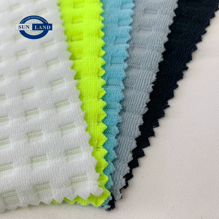 厂家直销 针织布 全涤大方格面料 用于毛巾 坐垫 靠垫抱枕等布料