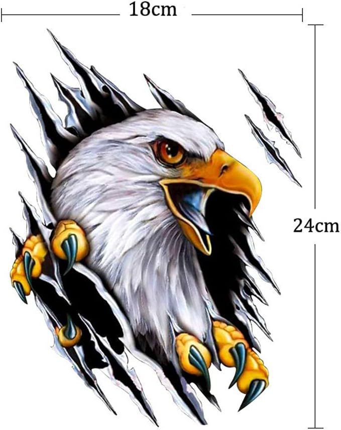 3D llama águila etiqueta engomada del coche de carreras pegatina resistente a los arañazos capucha cuerpo del coche etiqueta engomada del PVC etiqueta engomada de la insignia del coche