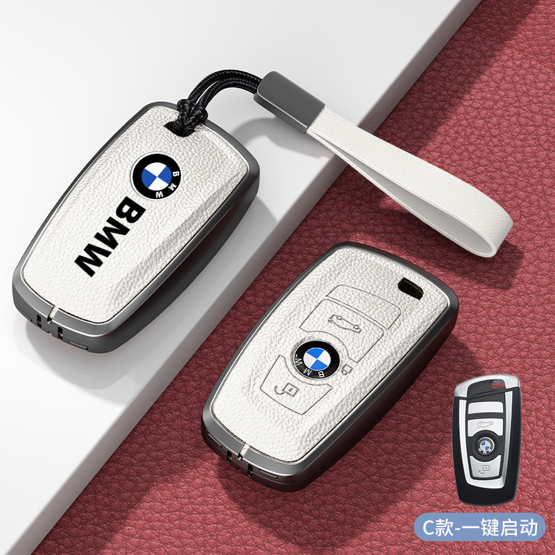 모델 C 2버튼 흰색 아연 합금 쉘 + 핸드 스트랩