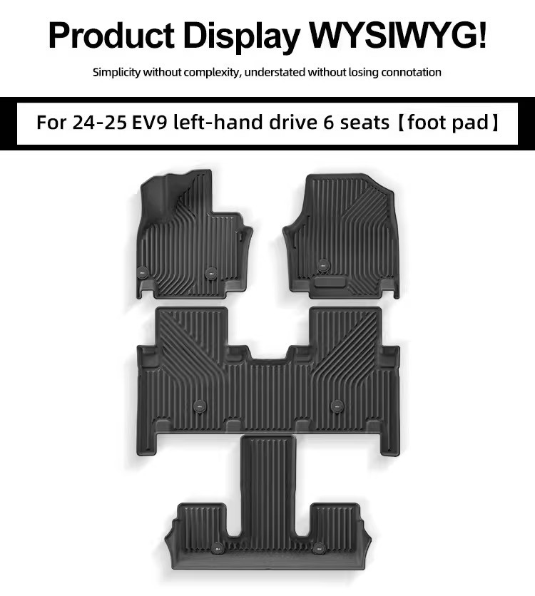 TPE Waterproof Floor Mats & Trunk Mat for Kia EV9 24-25 LHD/RHD