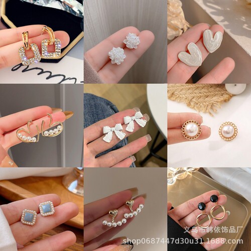 New S925 Silver Needle Earrings Fashion Pearl Earrings Fairy Small Fresh Simple Temperament Jewelry Wholesale Women