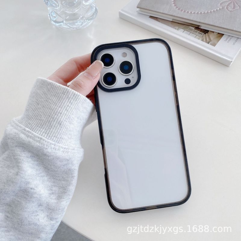 Apple 16promax 携帯電話ケース iPhone14 アクリル 2.0 落下防止ソリッドカラーに適したシンプルなゼリー 2 色|undefined