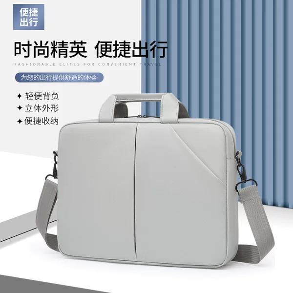 New Style Laptop Bag, Single-Shoulder Business Commuter Document Bag, Lightweight, Large-Capacity, Water-Repellent Notebook Bag