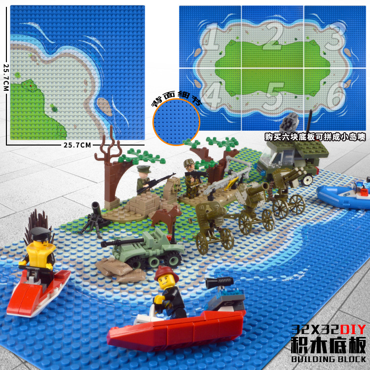 Cross-Border Wholesale of Small Particle Building Blocks for Children from Hong Kong, Featuring Ocean Beach and Coastal Scene Designs