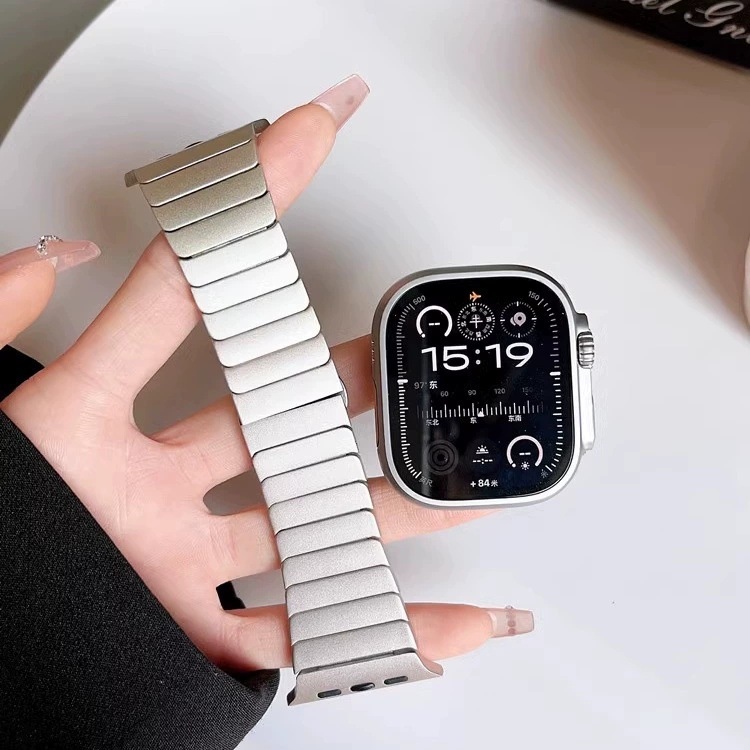 Apple s10 時計ストラップチタン Applewatch9/8/7ultra1/2 バタフライバックルステンレススチール時計ストラップに適しています。|undefined