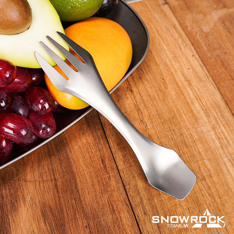 Factory Dict Pu Titanium Dual-Use And Fork Integrated Portable Spoon Outdoor Picnic Camping Multi-Functional_voghion.com