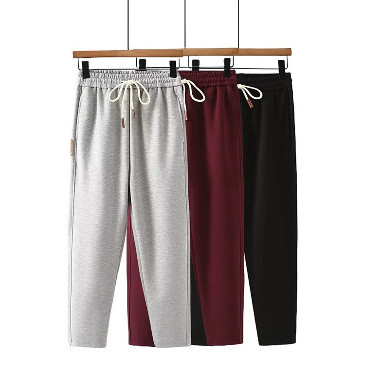 Женские повседневные брюки больших размеров, пухлые девушки, весенние универсальные спортивные штаны на шнуровке с высокой талией, для похудения, 1953