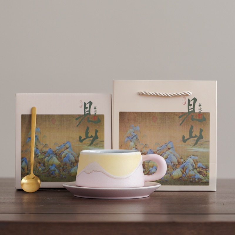 高颜值下午茶咖啡杯陶瓷杯马克杯送礼咖啡杯拉花杯活动礼品情侣杯|undefined