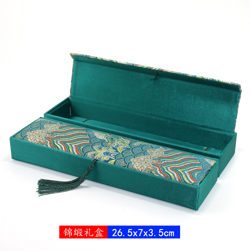 Caja de regalo vacía caja cuadrada rectangular antigua china juegos de joyería collar bolsa caja de embalaje ventilador