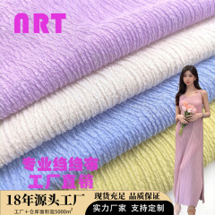 プリーツ布樹皮しわ生地クレープニットジャカードプリーツ弾性肌に優しい質感の婦人服生地メーカー卸売