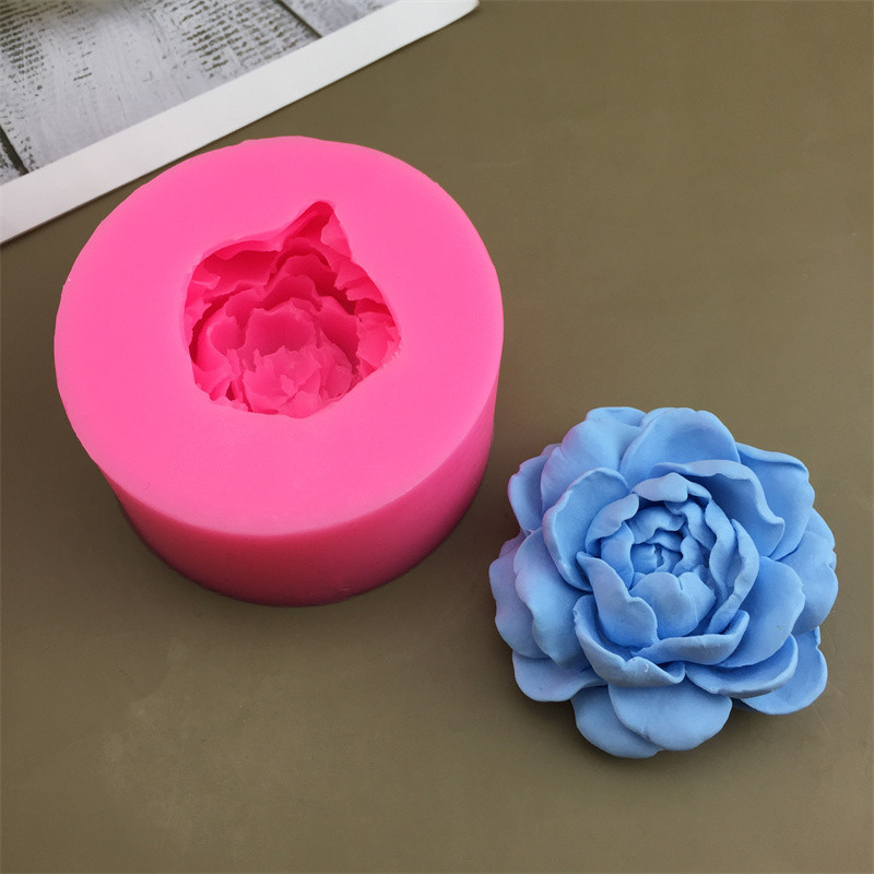 Голова тигра жасминовая свеча силиконовая плесень diy шоколадный сахар трехмерный цветок ручной работы мыло ароматерапия гипсовая форма
