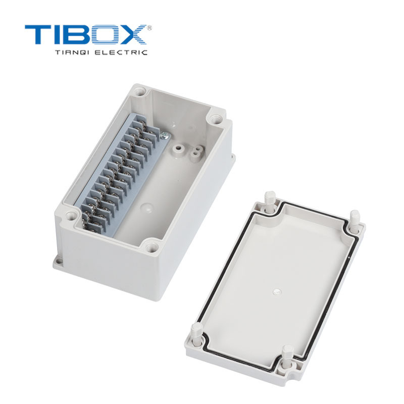 TIBOX户外防水防尘端子接线盒 20P-S 电气壳体工控仪表盒IP66
