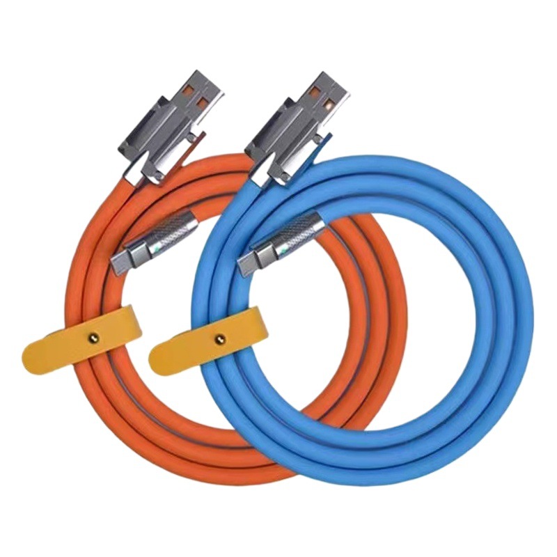 Línea de cliente de 100W adecuada para Huawei Xiaomi cable de datos de carga súper rápida cable de carga rápida de silicona PD cable de carga audaz