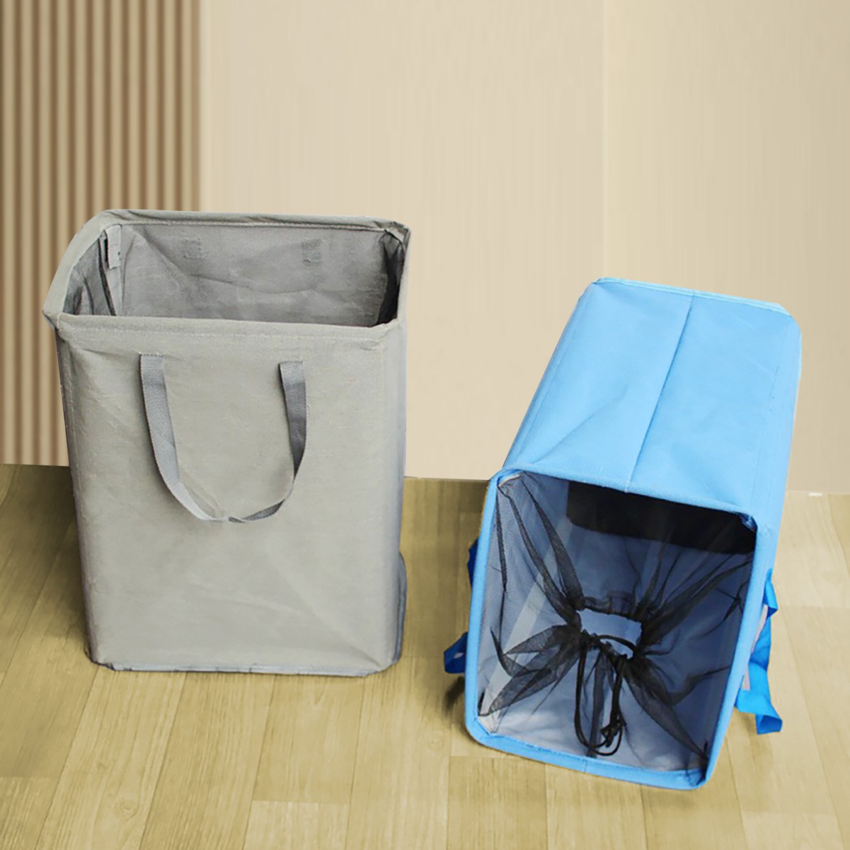 Storage Basket Laundry Basket with Handle for Bathroom, Foldable Waterproof Cotton and Linen Waterproof Laundry Hamper, Customizable