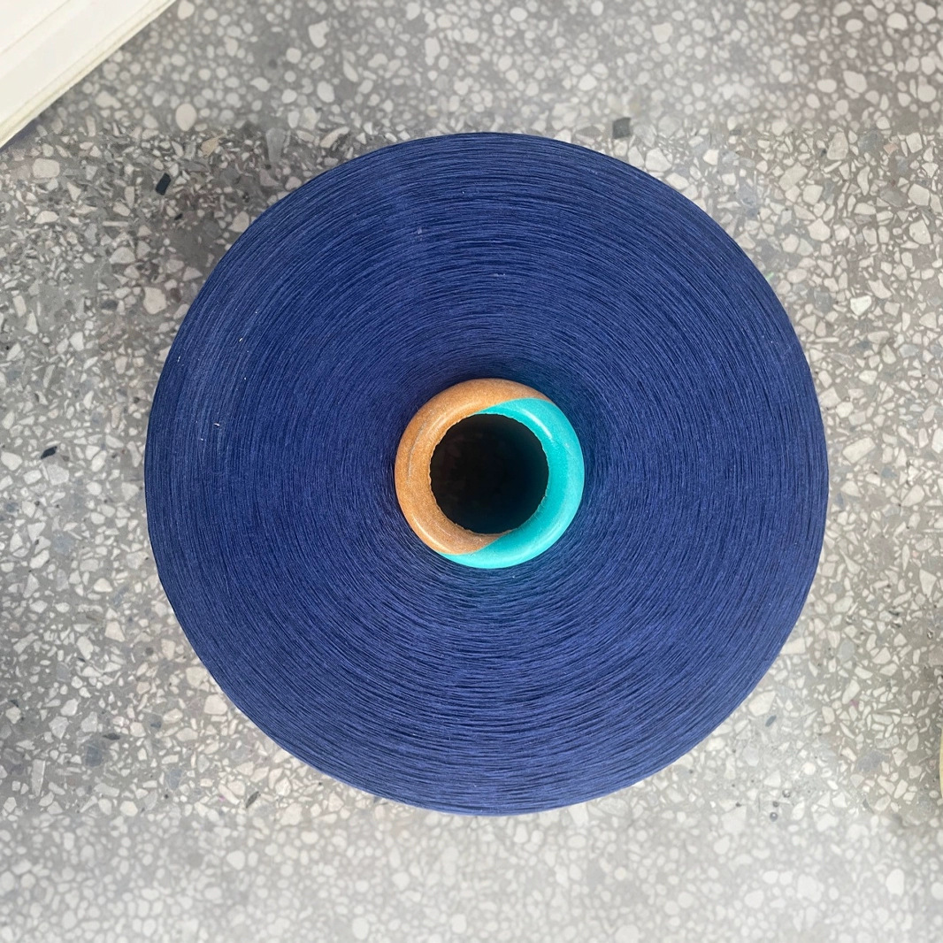 21支气流纺OE全棉色纺纱蓝色厂家直销