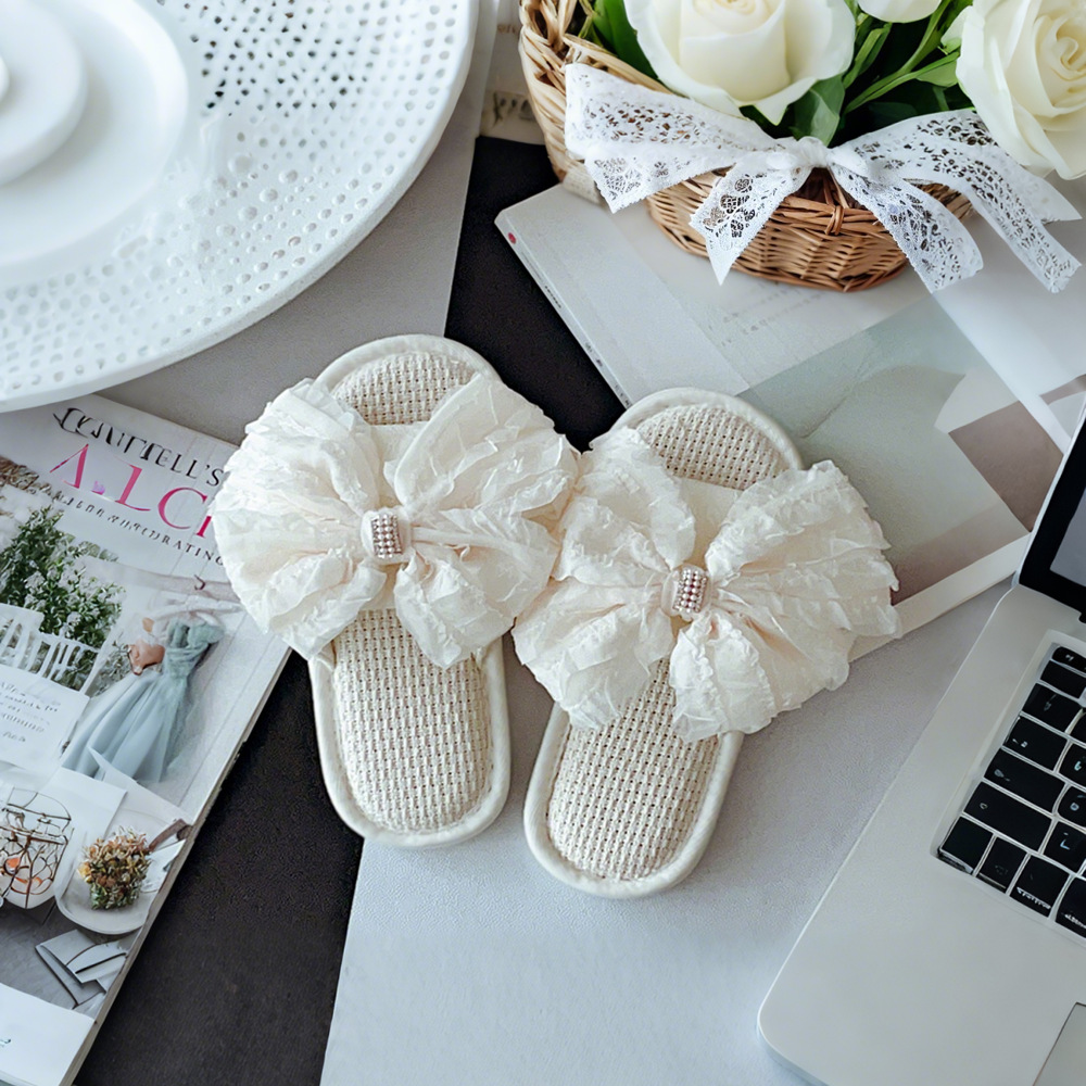 두꺼운 밑단 물떼새 격자 + 나비넥타이 - (화이트 + 다이아몬드)