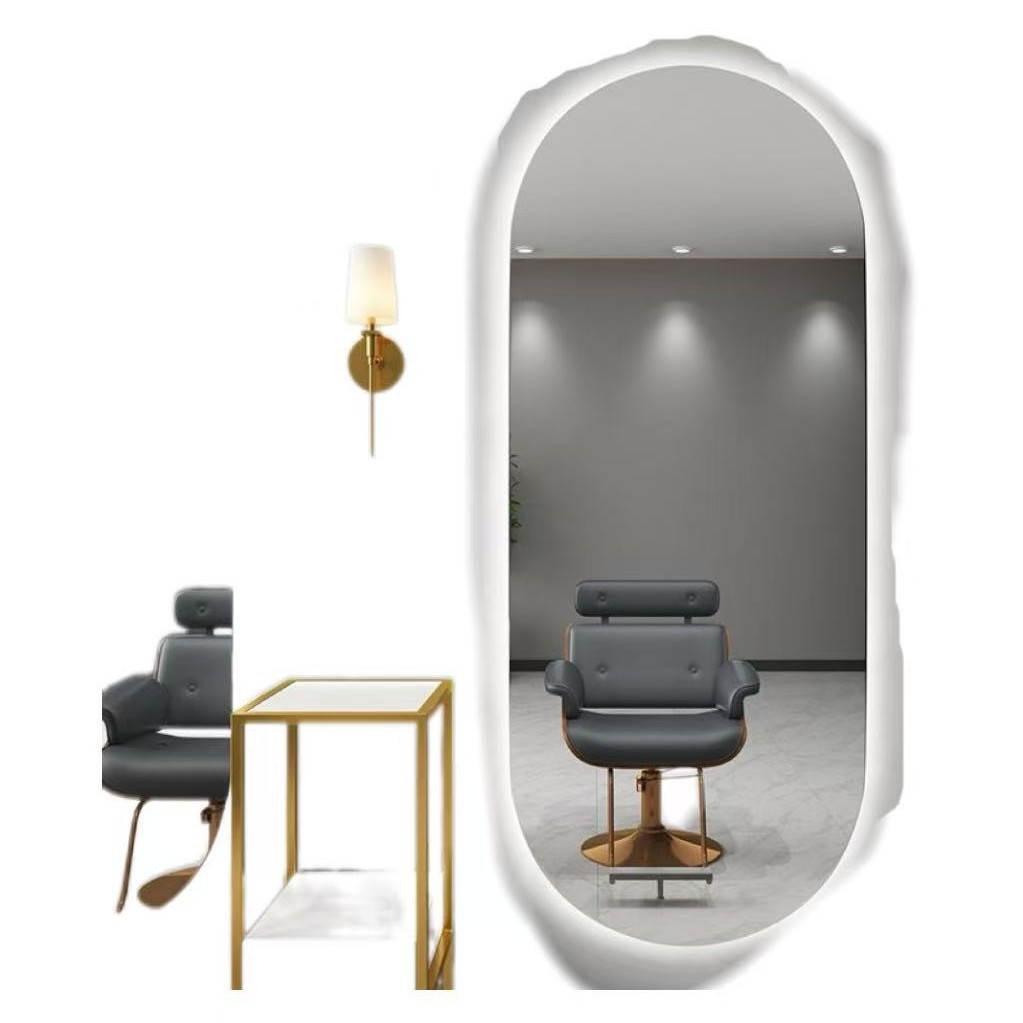 Barbería espejo de pared lujo ligero LED con lámpara de belleza espejo de luz de peluquería espejo