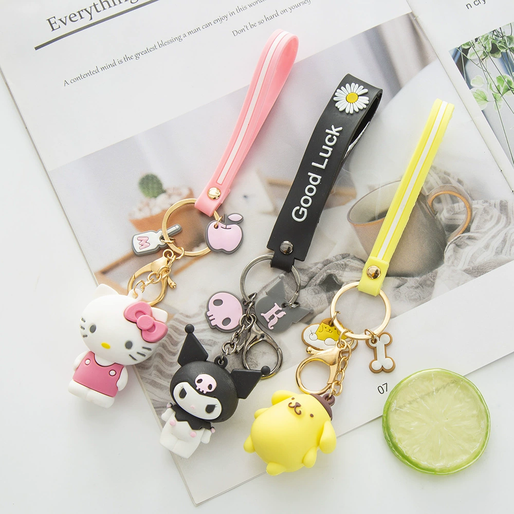 Картонная силиконовая брелок подвеска, подарочная коробка, Синаморолл (Cinnamoroll), подарок на день рождения