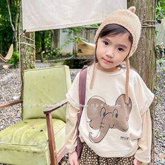 2024 spring new children's clothing children's Korean style sweatshirt vest girls spring small coat 122553