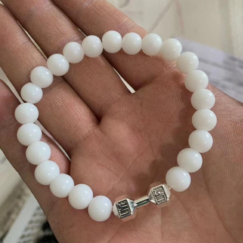 Directo de fábrica pulsera piedra volcánica negro helado aleación mancuerna energía mano cuentas Amazon Venta caliente en la acción al por mayor