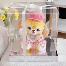 七夕礼物可琦安永生花饼饼玩偶真花玲娜贝儿星黛露摆件送女友生日