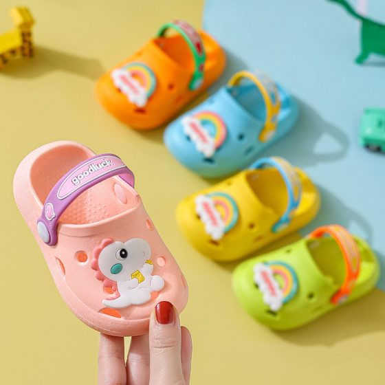 Children's Slippers Summer Girls' Cute Soft Bottom Non-slip Children's Slippers Children's Baby's Hole Shoes for Boys