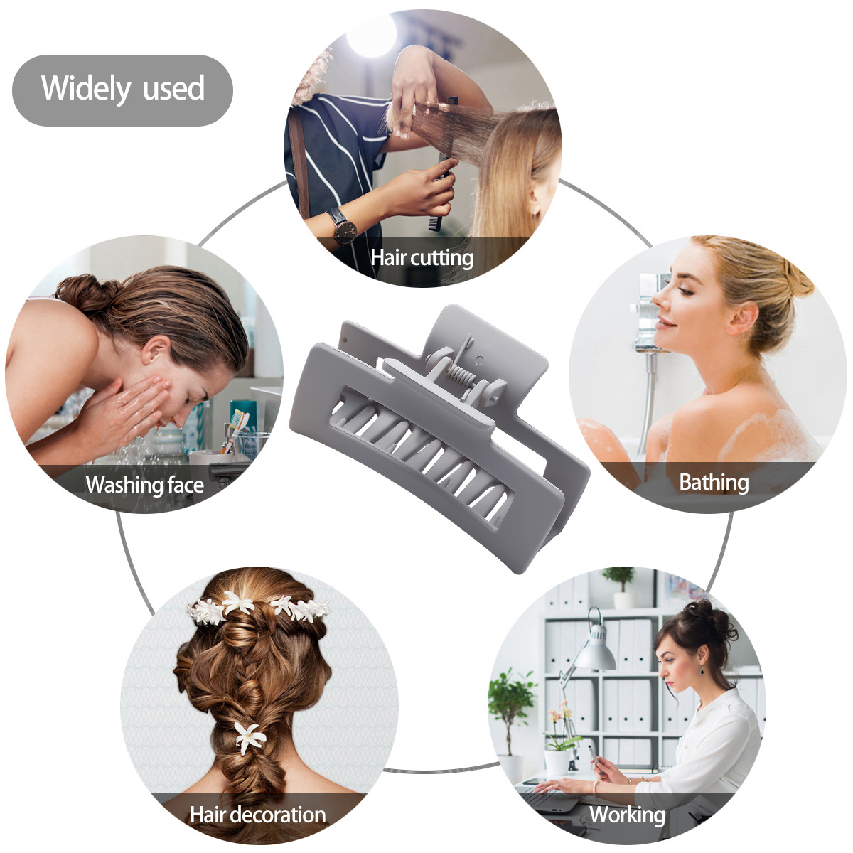 Fengpin naranja Rosa gris de nueve piezas transfronteriza pinza de pelo accesorios para el cabello traje de Amazon AliExpress Xi Yin clip cuadrado clip de calabaza