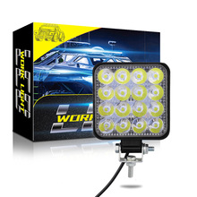 汽车工作灯 迷你48W 方16灯 越野车灯 摩托车工程射灯 DC12V-60V