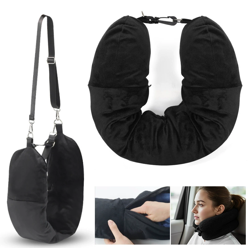 Трансграничные новые дорожные подушки для наполнения одежды Багажные наволочки мягкие плюшевые заполненные многофункциональные U-образные подушки