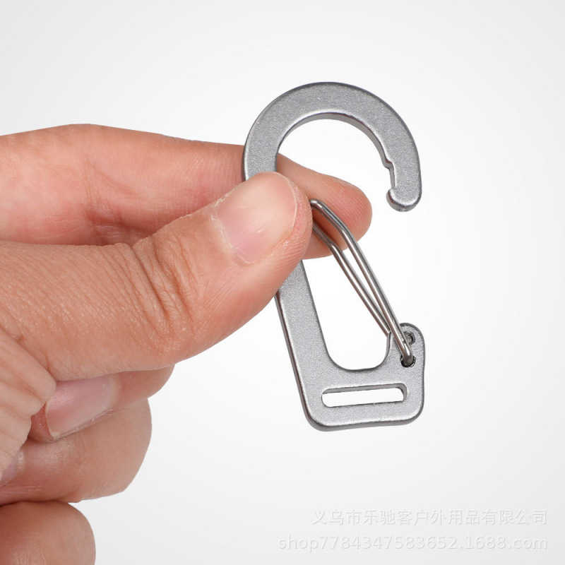 Yitu Hardware Manufacturer's New No. 5 Webbing Carabiner Aluminum Alloy Profile Flat Edge Outdoor Bag Wire Buckle