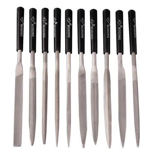 High-quality plastic handle set of utility files for metal grinding, mini files for woodworking and carving, grinding file set for wholesale