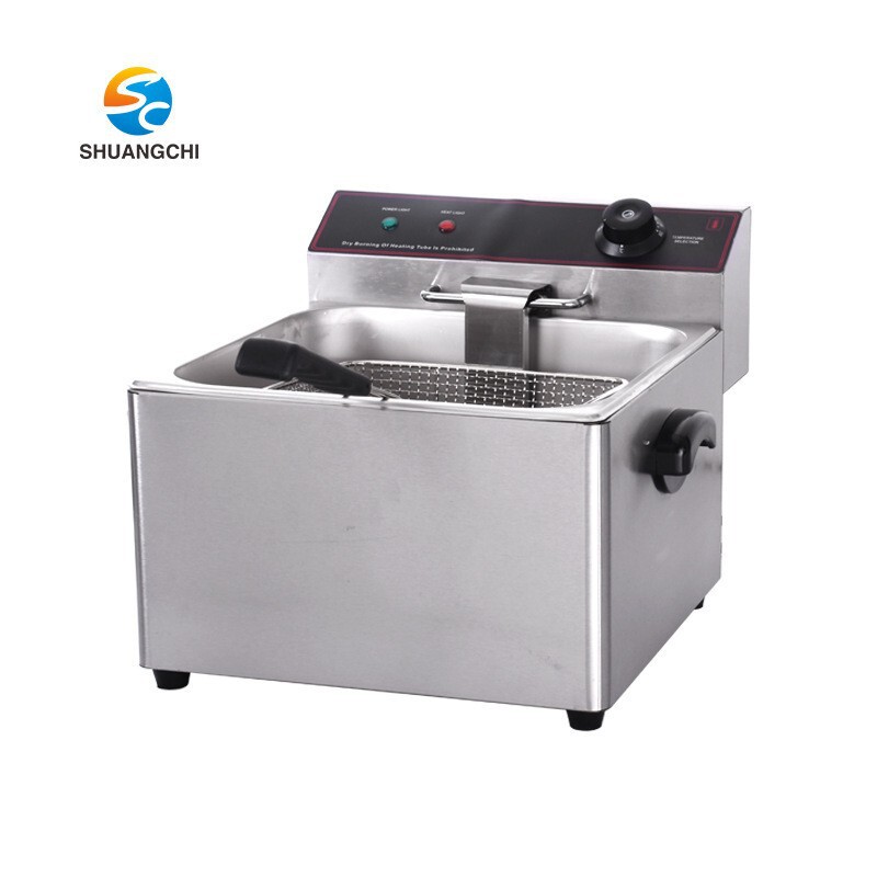 Shuangchi 商業用二重シリンダー二重ふるい電気フライヤー揚げ物機揚げ物機フライドポテト機商業フライヤー工場直販|undefined