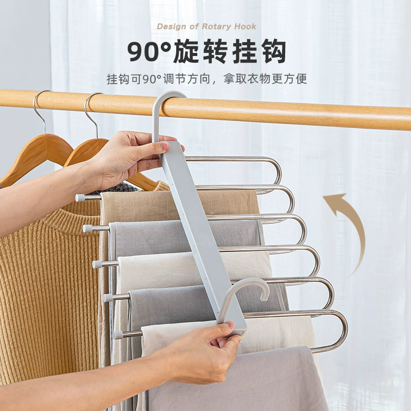 Universal trousers, hanger, non-slip storage system for home use