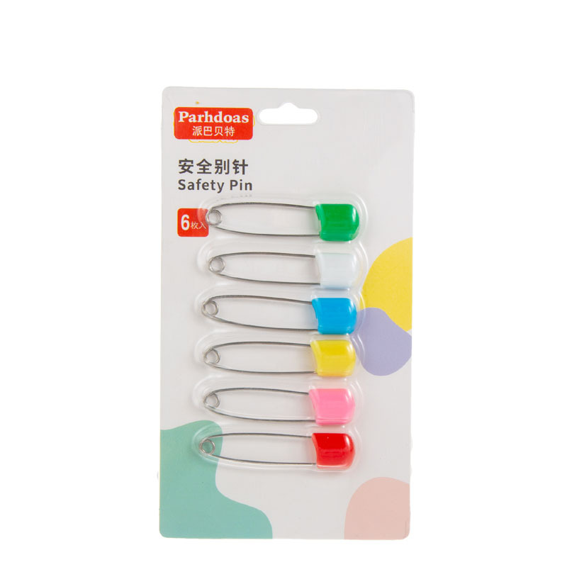 Paibabat Color Baby Pin de acero inoxidable Baby Pin 6 piezas Anti-rebote y anti-deformación 70058