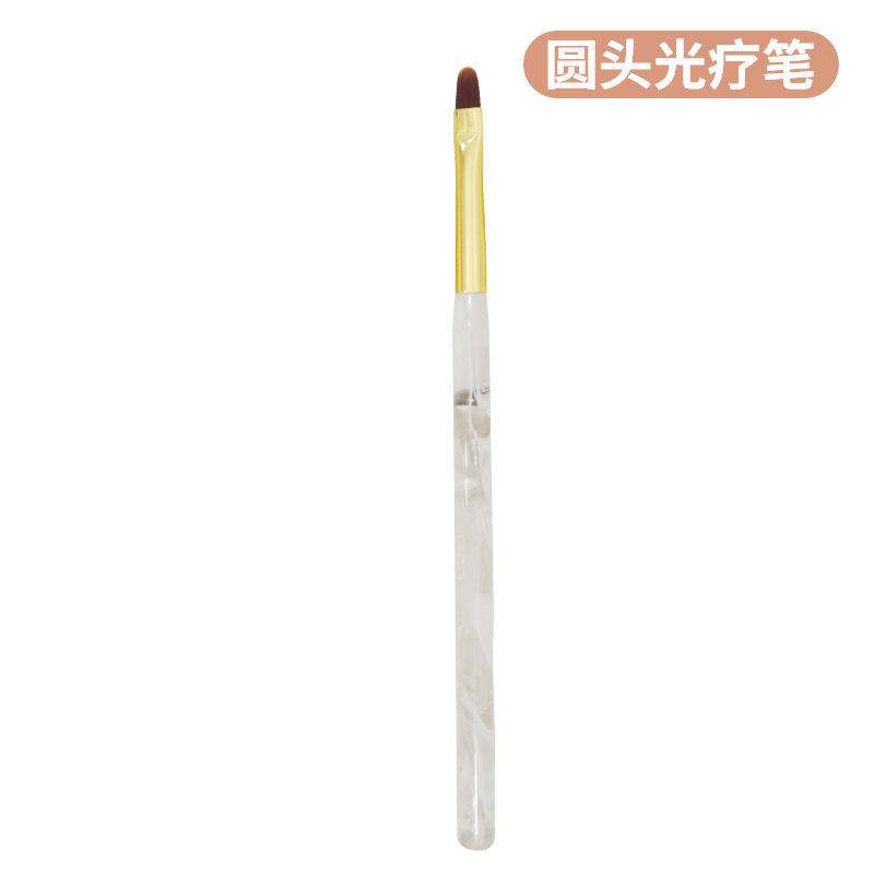 亚马逊批发亚克力美甲工具套装透明金色彩绘平头光疗笔画花美甲笔|undefined