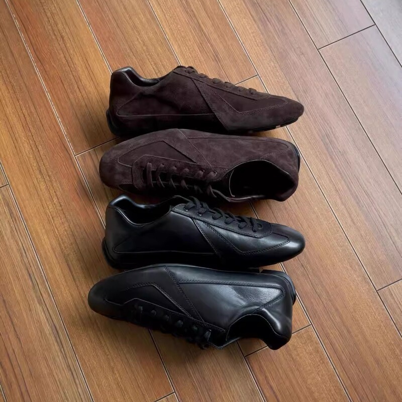 Casual Flat-Soled Moral Training Shoes for Men, Thin-Soled Retro Training Boxing Shoes, Normcore Work Clothing Small Black Shoes, Sports Sneakers for Men