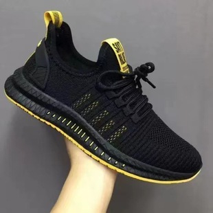 2024 summer fly woven men's casual shoes low fashion sports shoes men's running shoes Korean fashion shoes wholesale