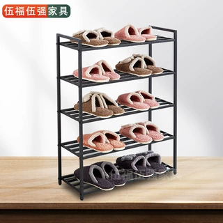 定制碳钢鞋架 快速组装五层大容量铁艺鞋架 家用门口楼道玄关鞋架