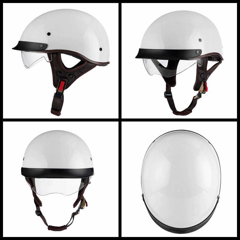 Electric Motorcycle Helmet Retro Half Helmet 3C Certified Fashionable Stylish Summer Sun Protection Cycling Scoop Helmet Factory Direct Sale